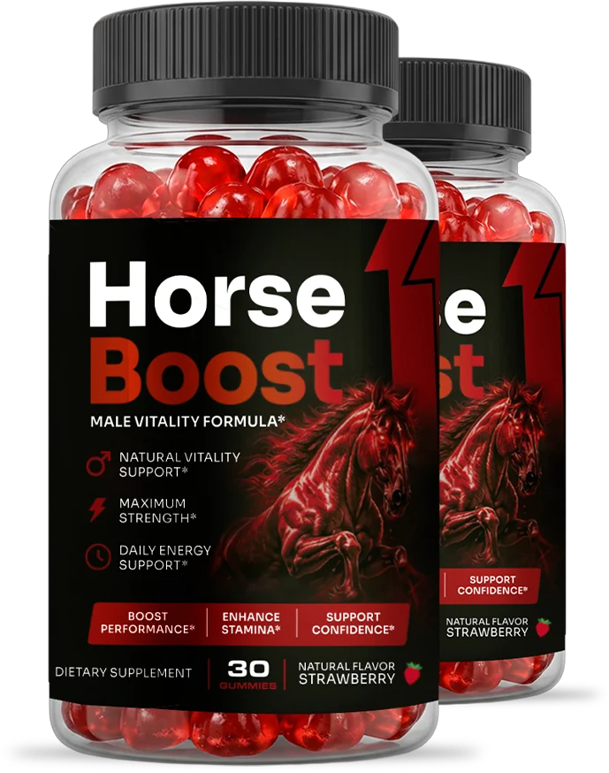 Horse Boost male vitality gummy bottles
